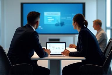 Business people having a meeting in a modern office